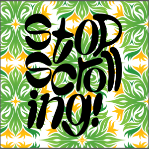 Stop scroling calligraphy Logo PNG SVG Vector