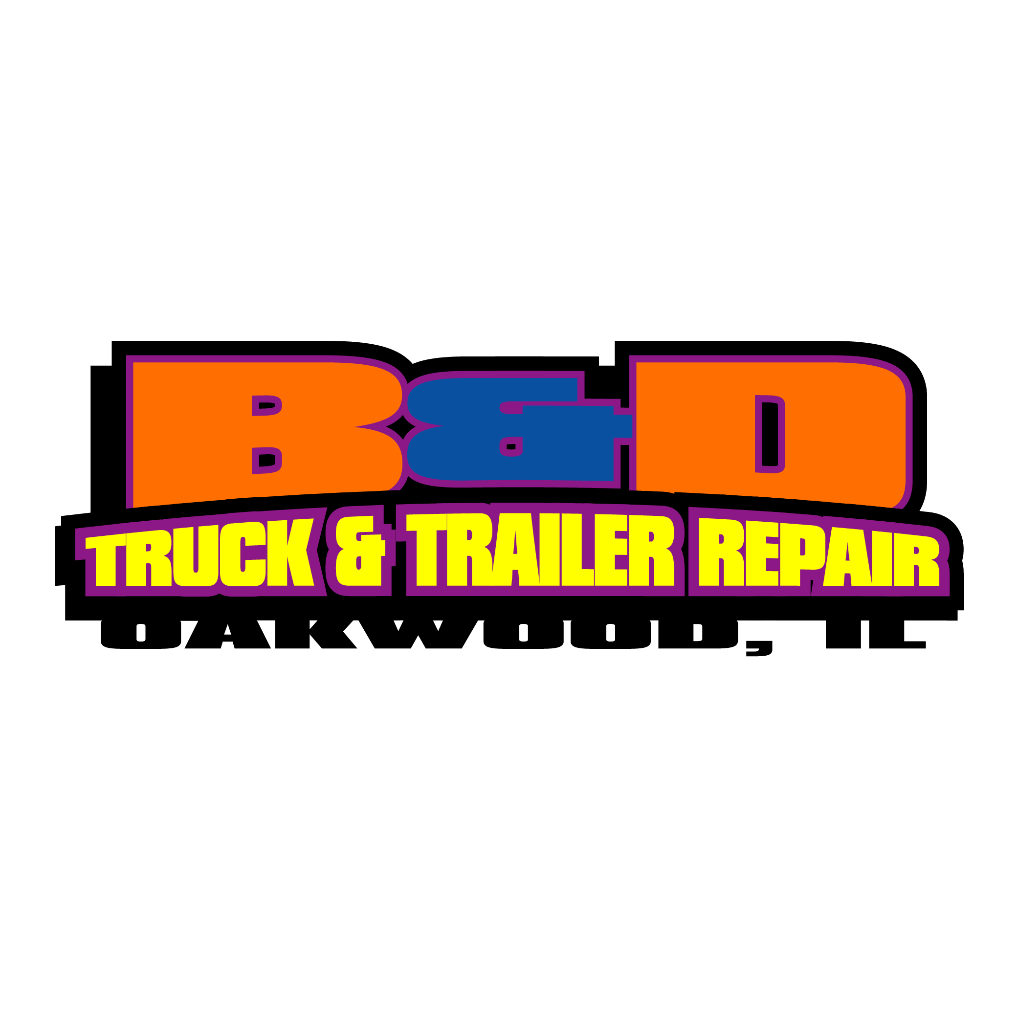 B&D Truck & Trailer Repair Logo PNG SVG Vector B&D Truck & Trailer Repair Logo PNG SVG Vector